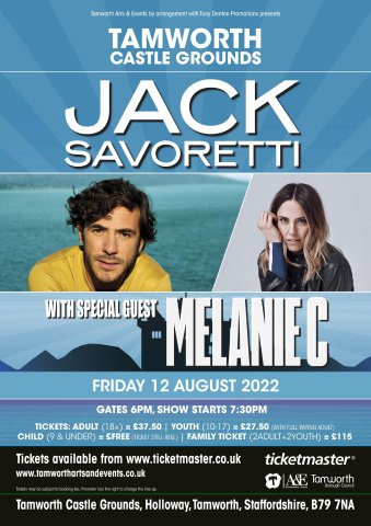 Jack Savoretti and Melanie C confirmed for summer concert in the